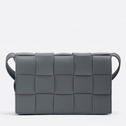 Bottega Veneta Cassett Bag In Thunder Intrecciato Lambskin 107