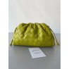 Bottega Veneta Mini Pouch In Kiwi Intrecciato Lambskin 746