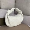 Bottega Veneta Large BV Jodie Bag In White Woven Leather 046