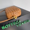 Bottega Veneta Knot Minaudiere On Strap In Camel Intreccio Lambskin 074