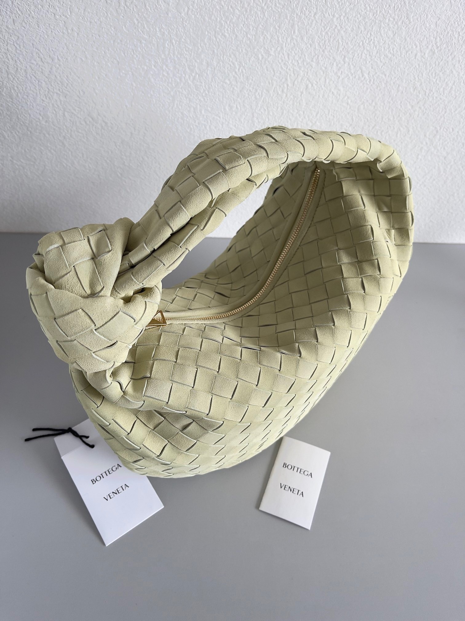 Bottega Veneta BV Jodie Teen Bag In Lemon Suede Calfskin 146