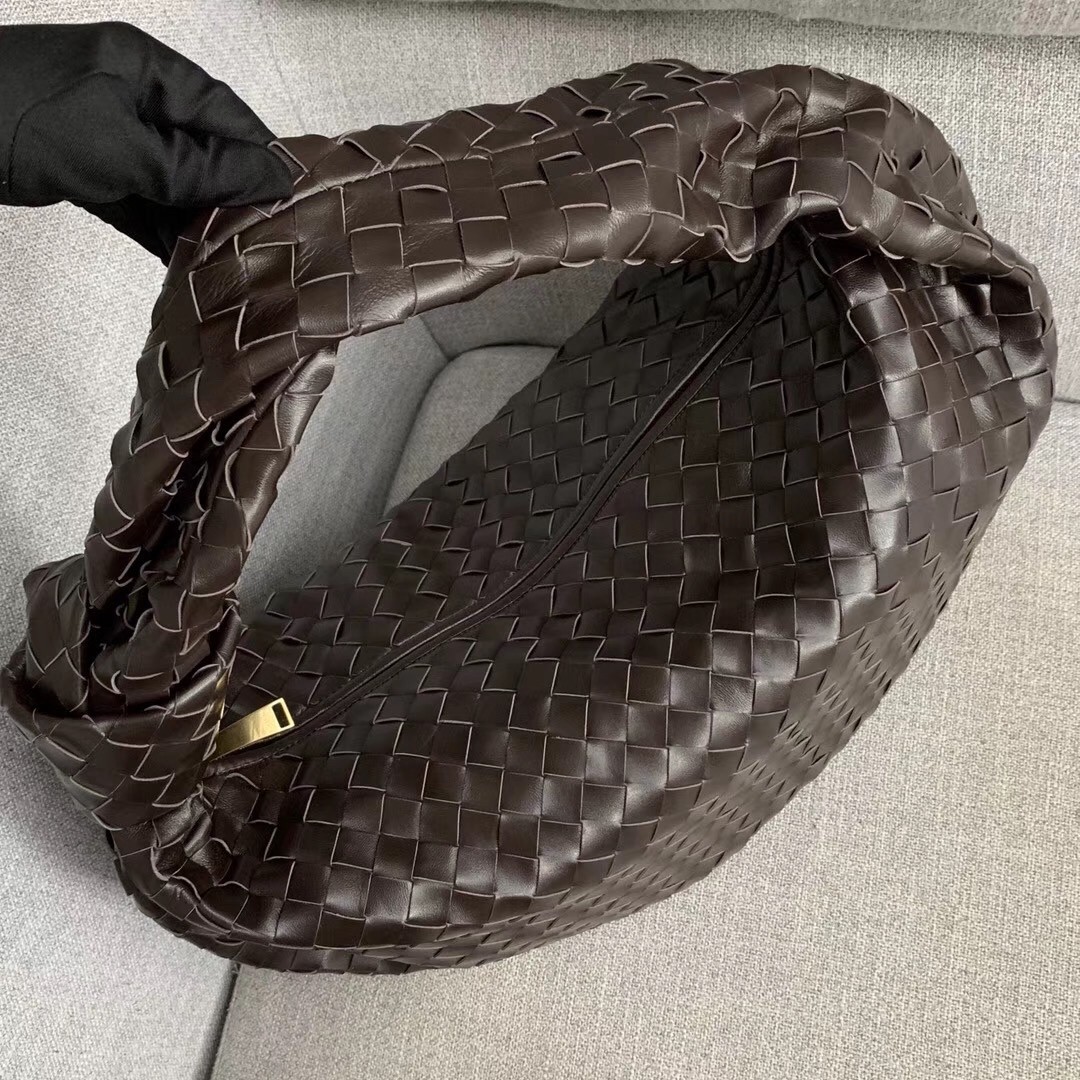 Bottega Veneta Large BV Jodie Bag In Fondente Woven Leather 361