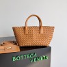 Bottega Veneta Mini Cabat Bag In Caramel Intrecciato Lambskin 436