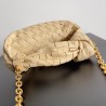 Bottega Veneta Mini Jodie Chain Bag In Porridge Intrecciato Lambskin 302