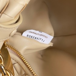 Bottega Veneta Mini Jodie Chain Bag In Porridge Intrecciato Lambskin 302