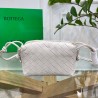 Bottega Veneta Loop Mini Bag In White Intrecciato Lambskin 325