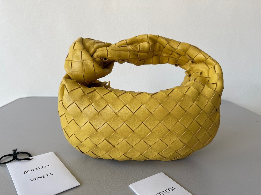 Bottega Veneta BV Jodie Mini Bag In Yellow Intrecciato Lambskin 356