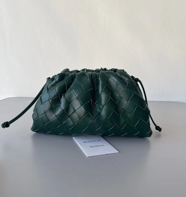 Bottega Veneta Mini Pouch In Raintree Intrecciato Lambskin 397