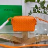 Bottega Veneta Loop Small Bag In Orange Intrecciato Lambskin 278