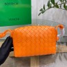 Bottega Veneta Loop Small Bag In Orange Intrecciato Lambskin 278