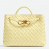 Bottega Veneta Medium Andiamo Bag In Ice Cream Intrecciato Lambskin 315