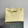 Bottega Veneta Medium Andiamo Bag In Ice Cream Intrecciato Lambskin 315