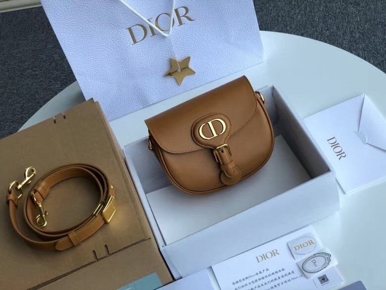 Dior Small Bobby Bag In Camel Calfskin 862