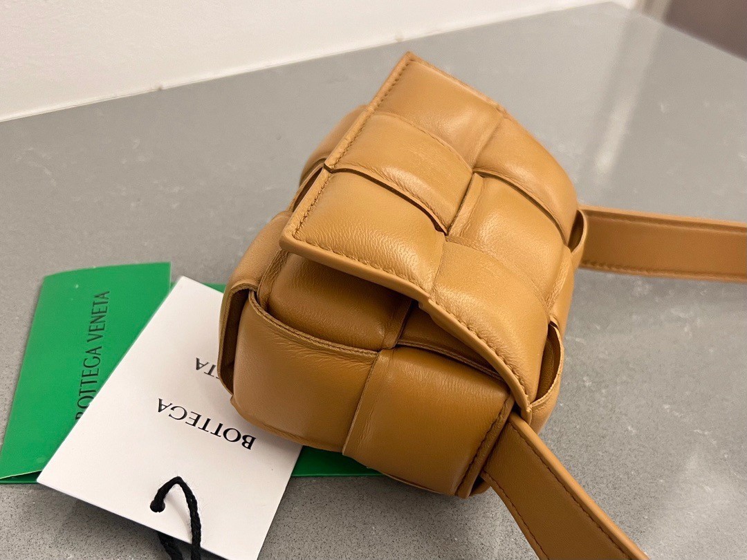 Bottega Veneta Candy Padded Cassette Bag In Camel Lambskin 371