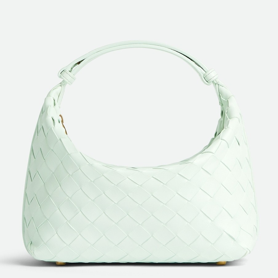 Bottega Veneta Mini Wallace Bag in Glacier Intrecciato Calfskin 894