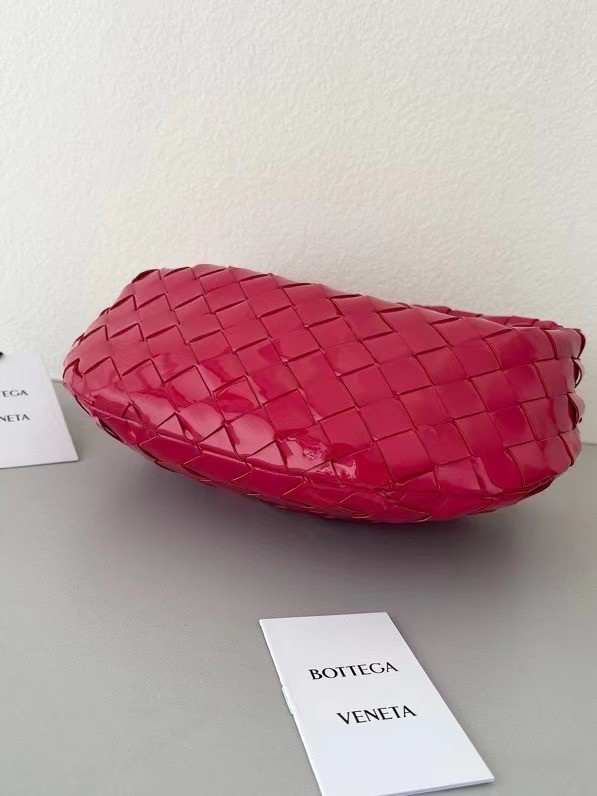 Bottega Veneta BV Jodie Mini Bag In Red Intrecciato Patent Leather 856