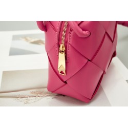 Bottega Veneta Mini Cassette Camera Bag In Cranberry Lambskin 839