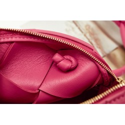 Bottega Veneta Mini Cassette Camera Bag In Cranberry Lambskin 839