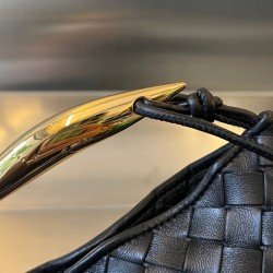 Bottega Veneta Sardine Mini Bag In Black Intrecciato Lambskin 894