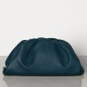 Bottega Veneta The Pouch Clutch In Navy Blue Calfskin 946