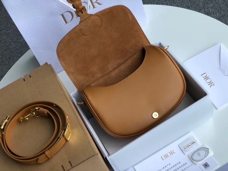 Dior Medium Bobby Bag In Camel Calfskin 938