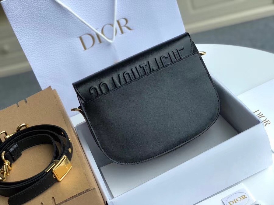 Dior Medium Bobby Bag In Black Calfskin 436