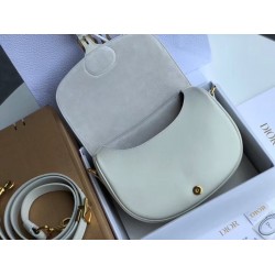 Dior Medium Bobby Bag In White Calfskin 473