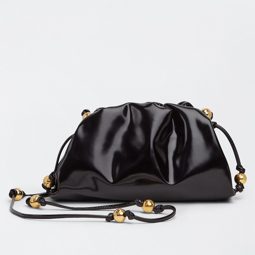 Bottega Veneta Mini Pouch In Black Patent Leather 100