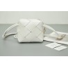 Bottega Veneta Mini Cassette Camera Bag In White Lambskin 284