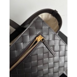 Bottega Veneta Medium Flip Flap Bag in Canvas with Fondant Leather 243