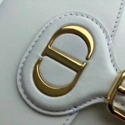 Dior Medium Bobby Bag In White Calfskin 473