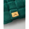 Bottega Veneta Chain Cassette Bag In Emerald Green Suede 501