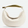 Bottega Veneta Small Sardine Bag In White Intrecciato Lambskin 660