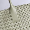 Bottega Veneta Large Cabat Bag In Travertine Intrecciato Lambskin 636