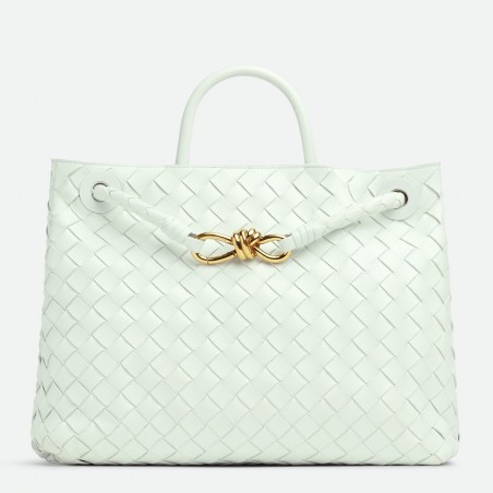 Bottega Veneta Small Andiamo Bag In Glacier Intrecciato Lambskin 762