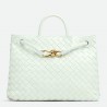 Bottega Veneta Small Andiamo Bag In Glacier Intrecciato Lambskin 762