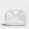 Bottega Veneta Small Point Top Handle Bag In White Leather 933