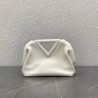 Bottega Veneta Small Point Top Handle Bag In White Leather 933