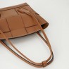 Bottega Veneta Arco Small Bag In Caramel Intrecciato Calfskin 988