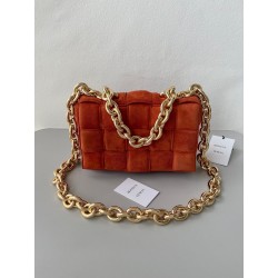 Bottega Veneta Chain Cassette Bag In Maple Suede 091