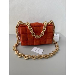 Bottega Veneta Chain Cassette Bag In Maple Suede 091