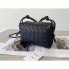 Bottega Veneta Mini Loop Bag In Black Intrecciato Lambskin 156