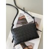 Bottega Veneta Mini Loop Bag In Black Intrecciato Lambskin 156