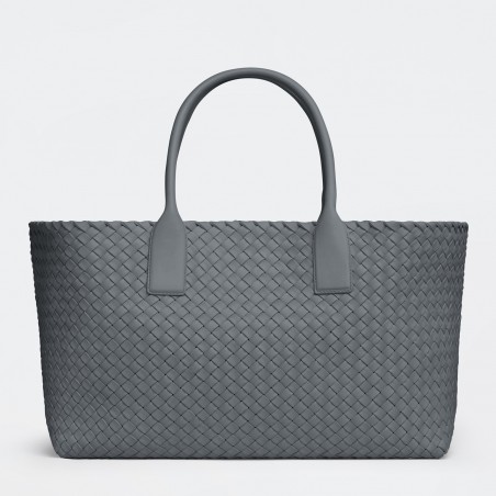 Bottega Veneta Cabat Medium Bag In Thunder Intrecciato Lambskin 264