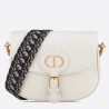 Dior Large Bobby Bag In White Calfskin 689