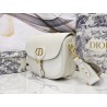 Dior Large Bobby Bag In White Calfskin 689