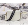 Dior Large Bobby Bag In White Calfskin 689