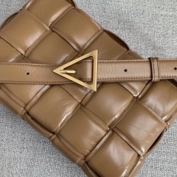 Bottega Veneta Padded Cassette Bag In Caramel Calfskin 536