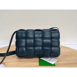 Bottega Veneta Padded Cassette Bag In Dark Blue Intrecciato Lambskin 572