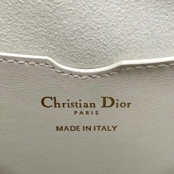 Dior Large Bobby Bag In White Calfskin 689